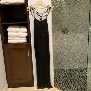 For Love and Lemons black lace maxi dress size XS